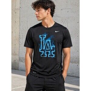 Nike Dri-FIT Vapor LA Dodgers T-Shirt Men’s Large Black Graphic Tee